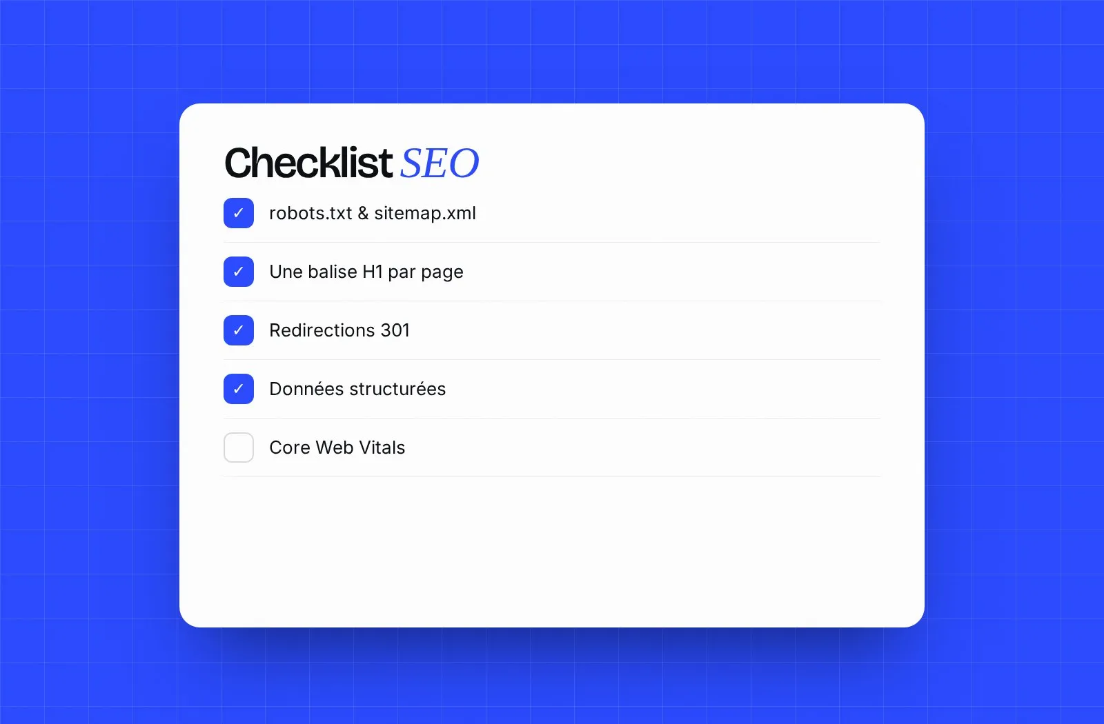12 points de SEO technique à vérifier avant la mise en ligne